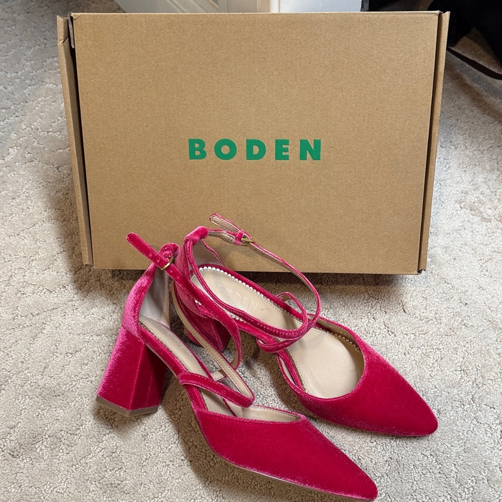 Boden Velvet Heels